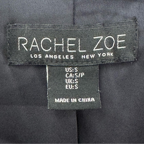 Rachel Zoe Womens S Black Sequin Blazer Glam Party Evening Jacket - Picture 5 of 7